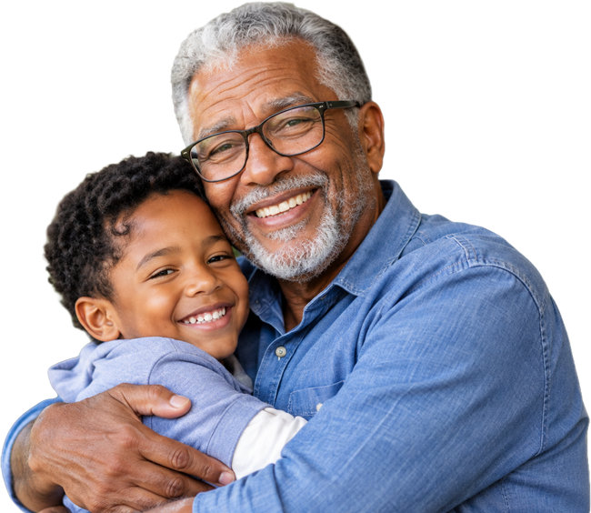 Amplify Grandfamilies Foundation - Grandparent Raising Grandchild - Website Hero Image